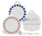 Swarovski Crystal Round Tag